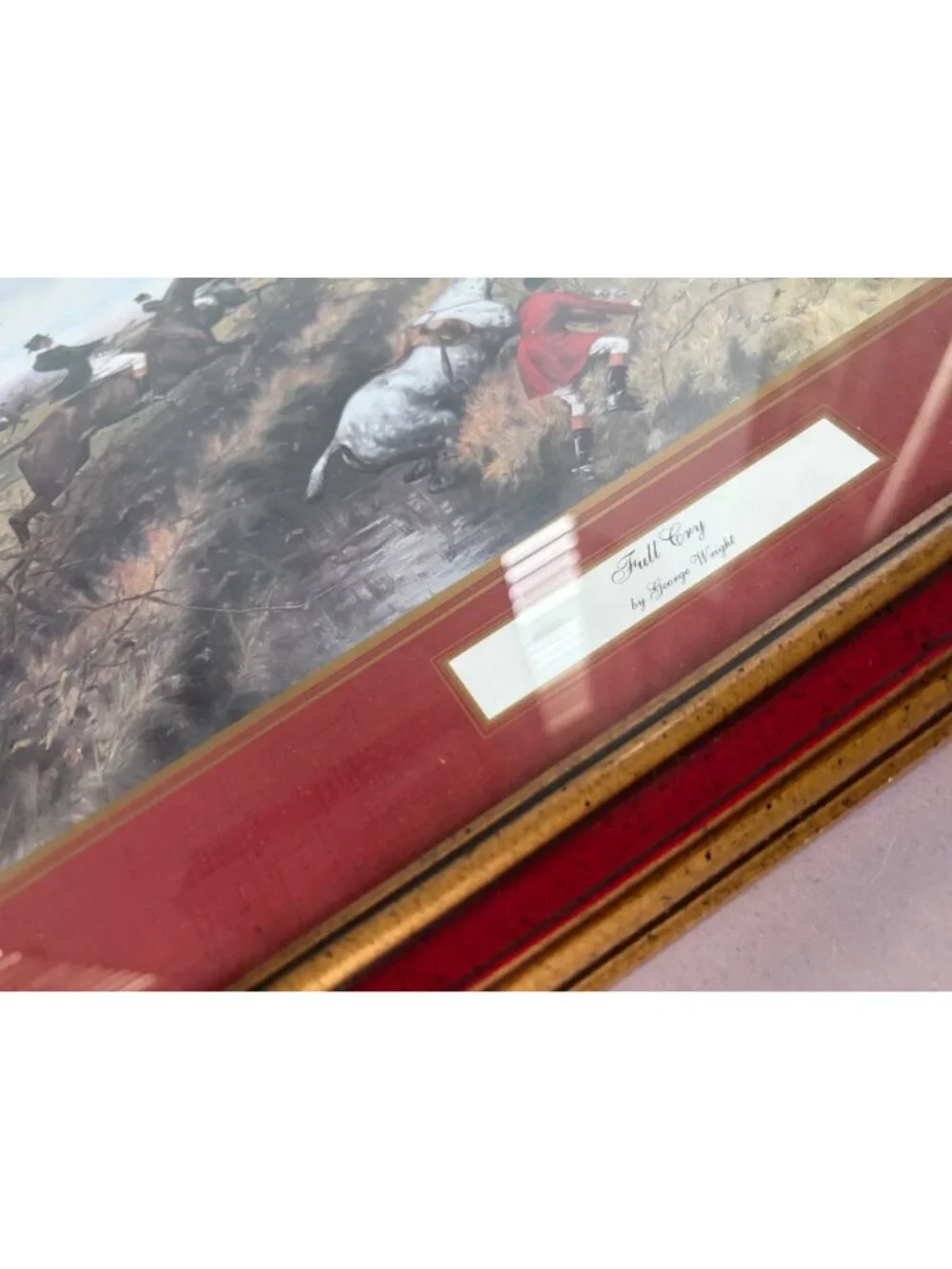 Set Of 2 Framed Hunting Prints By George Wright - 